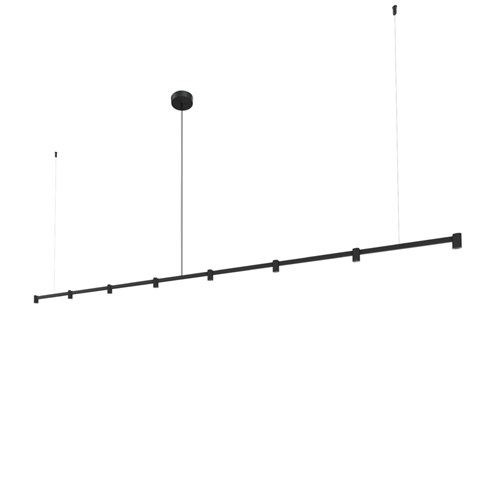 Wever & Ducré+TRACE CHANDELIER 3.0 LED 16,8W 1820lm 3000K CRI>90 30°, hämardatav phase-cut, rippvalgusti, matt must